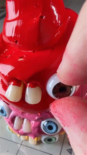 Nick Douillard on Instagram: "Testing to see if I can stack paint blobs. #art #artist #artprocess #blob #sculpture"