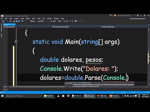 Programacion en C#. Conversion de dolares a pesos.