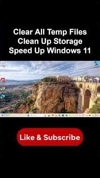 💻 Clear All Temp Files & Clean Up Storage | Speed Up Windows 11 #shorts