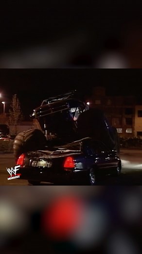99K views · 35K reactions | Stone Cold destroys The Rock's car with his monster truck  | Attitude Era Memories | Facebook