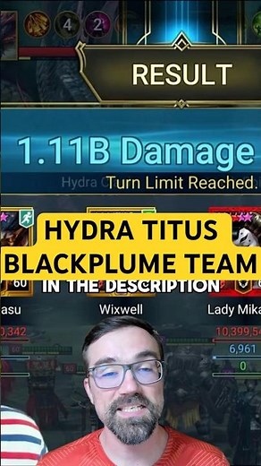 Nightmare hydra team with TITUS BLACKPLUME #raidshadowlegends #raidrpg #raid