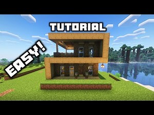 Minecraft Survival Tutorial – Build an Easy Modern Wooden House