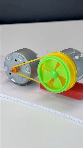 Belt Drive • Dc Motor | #dcmotor #tech #youtubeshorts #motor #dcmotorproject