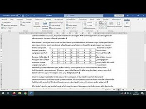 Een tabel invoegen in Word