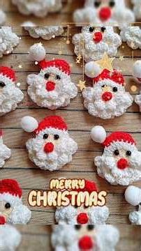 Crochet santa face | Christmas decor | DIY