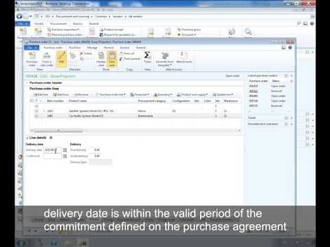 Microsoft Dynamics AX: How to Use Purchase Agreement in the Purchasing Process