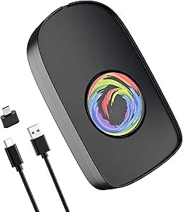 Undetectable Mouse Mover USB Mouse Jiggler Automatic Shaker Simulator On/Off Switch Prevents Screensaver Sleep Mode Keeps Computer Active Driver-Free for Laptop Desktop (Rainbow)