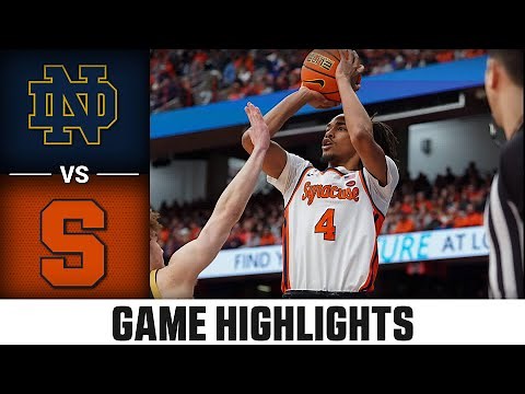Notre Dame vs. Syracuse Game Highlights | 2023-24 ACC Men's Basketball