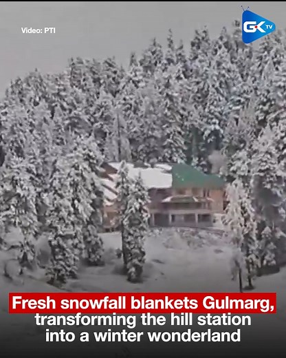7.5K views · 71 reactions | Fresh snowfall blankets Gulmarg, transforming the hill station into a winter wonderland Video PTI #Gulmarg #Snowfall #Kashmirtourism | Greater Kashmir | Facebook