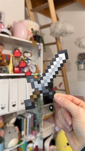 Making a minecraft IRON SWORD to go in my item frame! #minecraftirl #minecraftdiy #paintingartwork | Colorful Creations