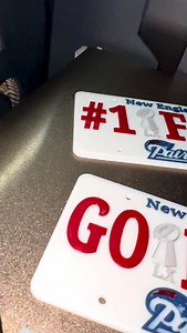 Are you even a Pats fan if you don’t have a novelty Patriots license plate?! 🏈😂 We took that very seriously and designed these two custom license plates just for game day! These are perfect for your shelf, wall or to show off your Super Bowl pride! 💬 DM us for your custom license plate order; team names, sayings, colors, you pick! 🏈 Let’s gooooo Pats! 💙🏈❤️ - #PatriotsFan #WachtelsWhatnots #PrintingWithPurpose | Wachtel's Whatnots