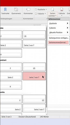 TextMaker Seitennummer Fußzeile
