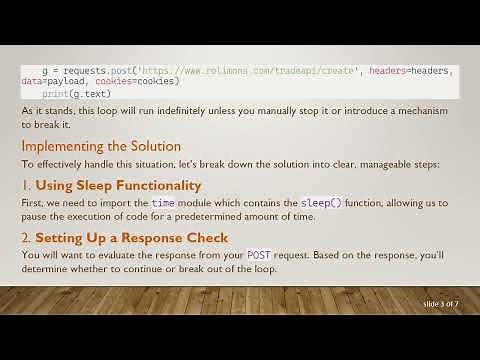 How to Break Out of a While True Loop in Python and Repeat After a Delay
