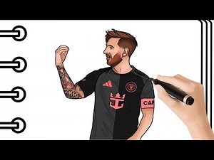 Como Dibujar a LEO MESSI Celebrando Gol al AMERICA paso a paso FACIL | Mapi Art TV.