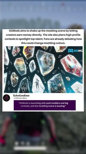 new mod site ggmods drops soon: paid modders & wild contests! #baldursgate3 #fallout4 #skyrim