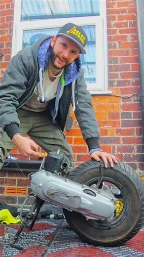 20HP moped engine transformation you won't believe #mopedtuning #powerbuild #shorts