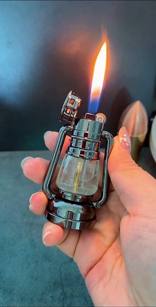 Vintage Lantern Style Pocket Lighter with Color Changing LED 🌟💥 | Cool Lighters