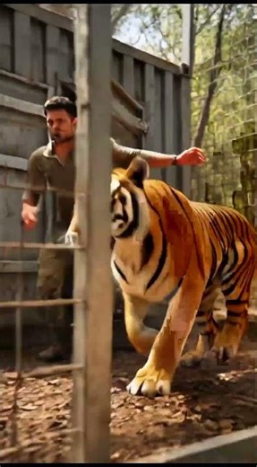 Bengal Tiger Cage Break Chase#BengalTiger #WildlifeAttack #JungleChase