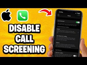 How To Disable Call Screening On iPhone - iOS 26 (Fastest Guide)