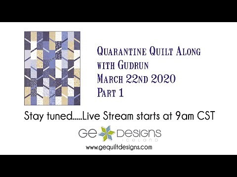 Gudrun Erla of GE Designs hosts a Quarantine Quilt Along - Elvira quilt, Session 1