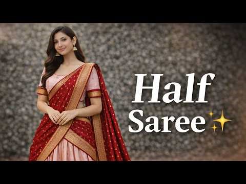 Elegant Half Saree Design ✨