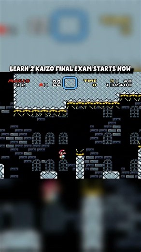 learn 2 kaizo final exam starts now #kaizo #mario #shorts