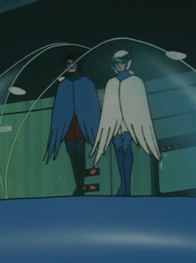 Gatchaman (1972) Scene from episode 13 in Japanese with English subtitles