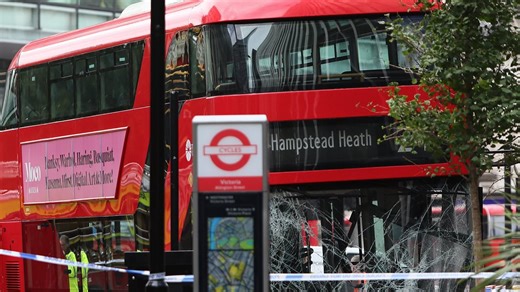 Multiple injured after bus crash near London station