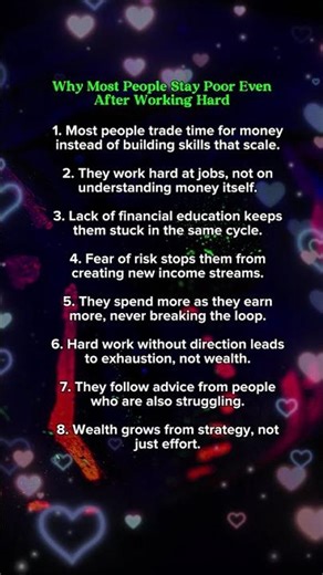 Why Most People Stay Poor Even After Working Hard