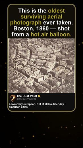 Oldest Surviving Aerial Photograph Captured Over Boston 1860