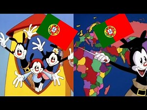 Animaniacs | Intro + Yakko's World European Portuguese 🇵🇹 (Fandub)