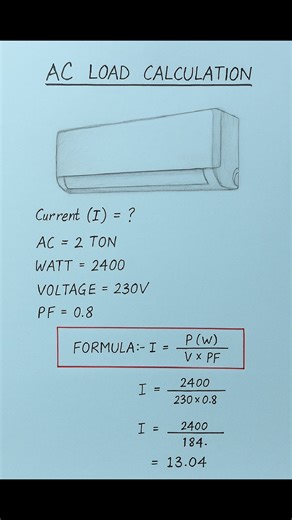 40K views · 278 reactions | AC load Calculation | The Expert In Electric | Facebook