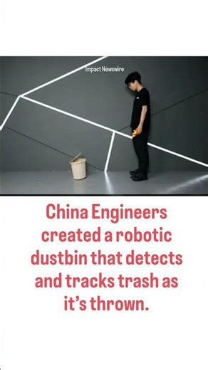 China Engineers created a robotic dustbin that detects and tracks trash as it’s thrown