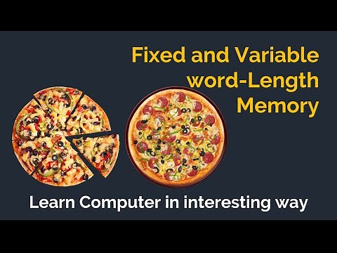 Fixed and variable word length memory-Ch 7 part-4 Computer fundamentals by PK sinha
