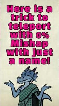 Teleporting is BAD, This trick makes it teleporting easy in D&D!