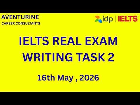 IELTS Writing Task 2: Real Exam Question ( May 16th , 2026)
