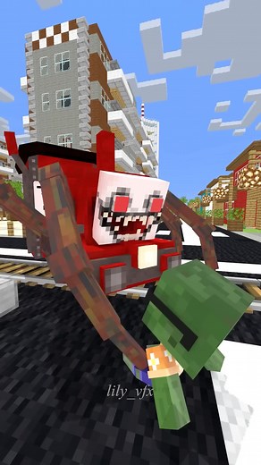 Choo Choo Charles vs Minecraft (Save) #choochoocharles #minecraft #choochoo #charles #animation #fyp #foryou