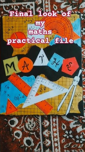 Easy Math practical file decoration ideas 💡Maths project file✨Final look of maths practical#trending