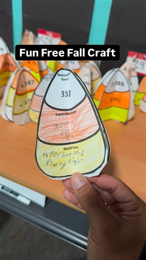 Diego Napoles on Instagram: "Fall Math can be fun…this little candy corn craft proves it. It’s hands-on, standards based, and classroom tested. Comment CANDY CORN and I’ll send the freebie link to your inbox! #teachersofinstagram"