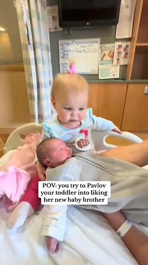 Winnie meeting her baby brother #fyp #sahm #2under2 | Sam Shawtgal