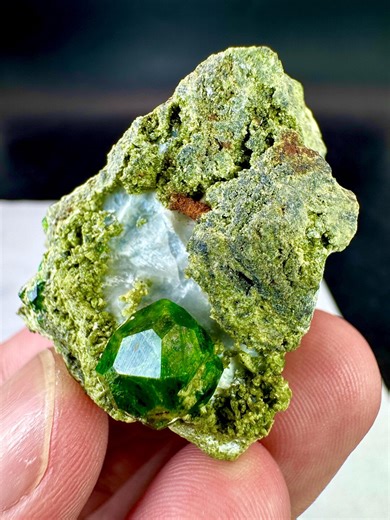 Beautiful Demantoid Green Garnet Crystal Cluster on Matrix Specimen, Minerals, 245 Carats - Etsy
