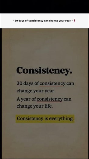 " 30 days of consistency can change your year. " ##inspiration #Upvibe5 #fyp