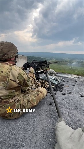 Every shot, every shell - THIS is Army lethality! #BeAllYouCanBe Meet the M2 .50 caliber machine gun (Ma Deuce if you're feeling informal) - an iconic Army weapon with unmatched stopping power. Have you ever fired the .50 cal? Let us know below! | U.S. Army