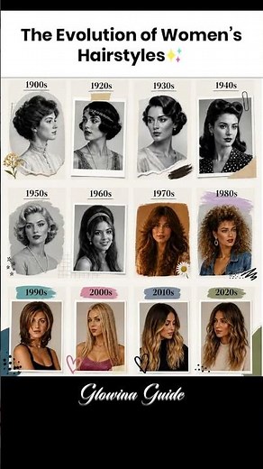 Hairstyles Through The Decades 💇 ♀️✨ 1900s–2020s #Shorts