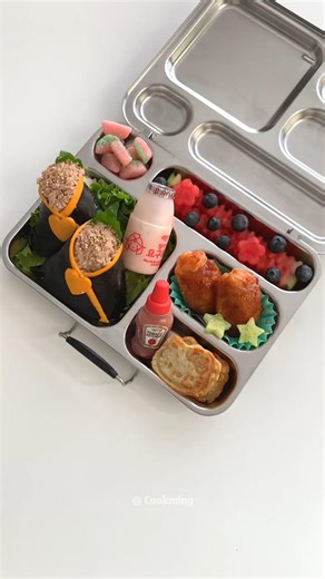 Pack a Bento for My Daughter - day 186 🍱 和我一起做便當#lunchbox #cooking #bento #asmrvideo #food