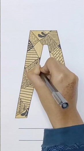 Pt.1 alphabet mandala art letter A #shorts #shortvideo #alphabet #art #artvibes