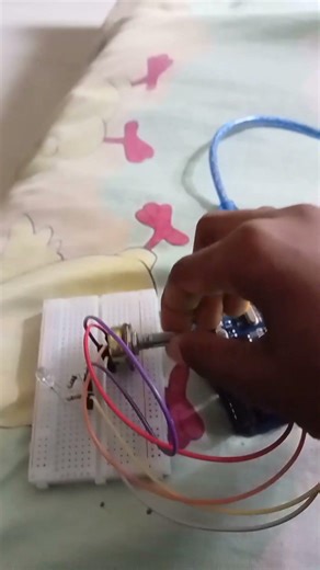 Controlling LED Brightness Using a Variable Resistor👍❤️#arduino #likevideo