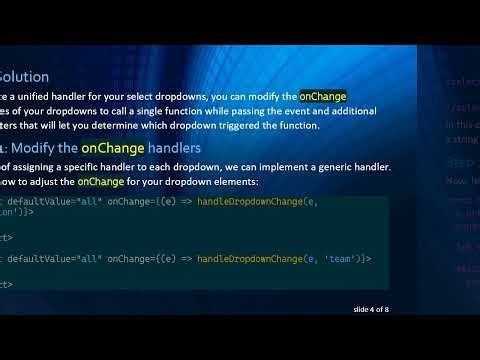 Handling Multiple Select Dropdowns in a React Application with a Single Function