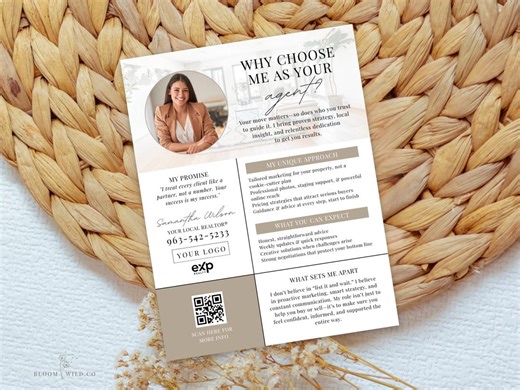 Realtor Introduction Letter, About Me Template for Realtors, Open House Agent Intro Flyer With QR Code, Home Buyer Seller Lead Generation - Etsy