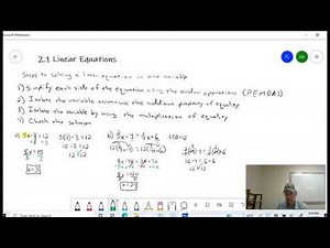 Algebra 2 (2.1) Linear Equations (Abeka)